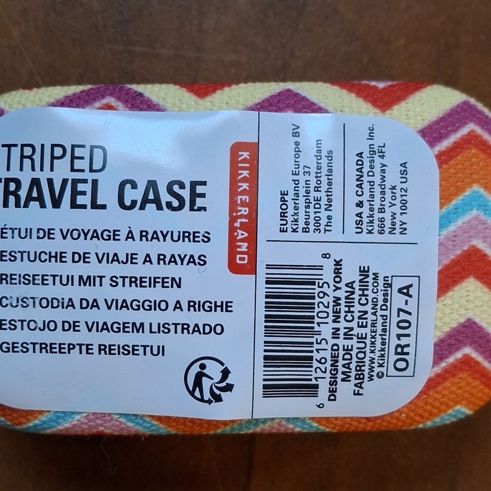 Kikkerland Plaid & Striped Travel Cases- 3 Available, Priced Individually - Picture 4 of 5